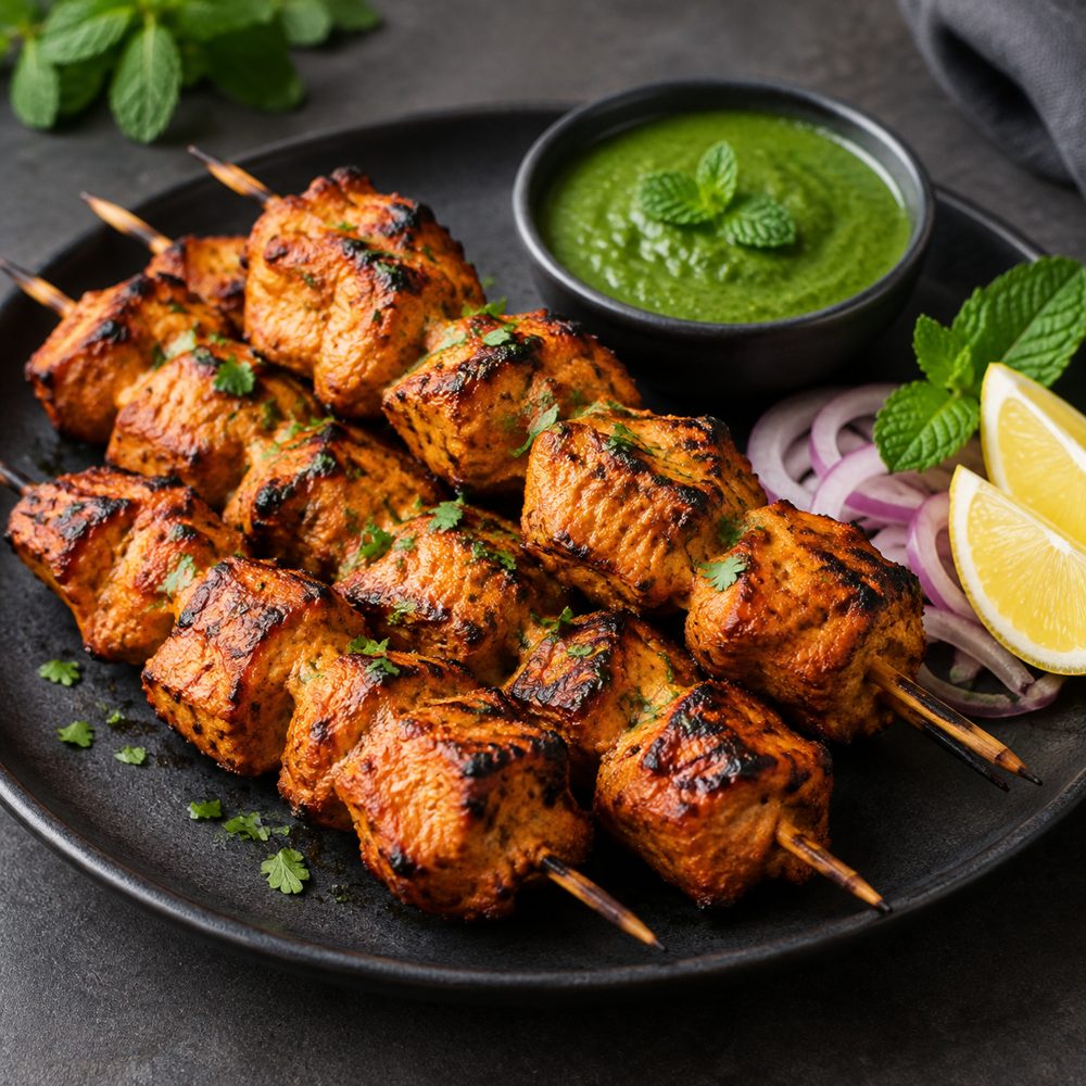 Illustrative kebabs food photograph